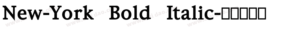 New-York Bold Italic字体转换